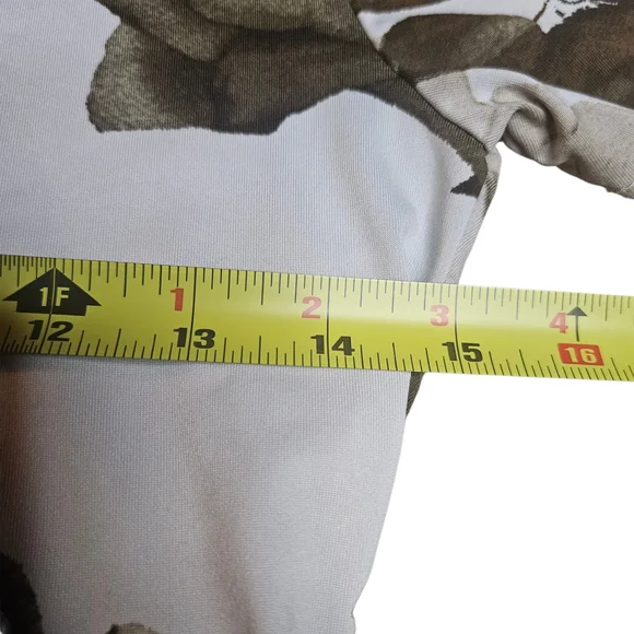 LuLaRoe Riley Midi Dress Size XS White Brown Floral - Picture 4 of 7